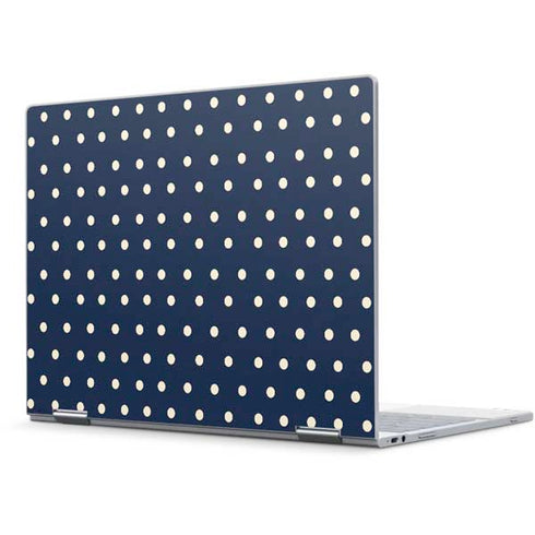 Blue and Cream Polka Dots Pixelbook Skin
